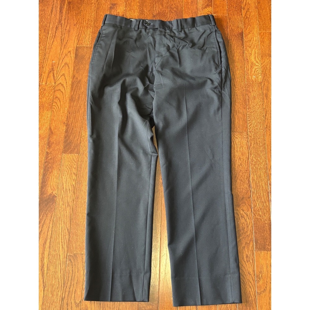 Brooks Brothers Regent Fit Wool Blend Dress Pants Navy Blue 34x30 Flat Front